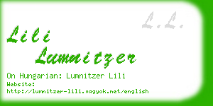 lili lumnitzer business card